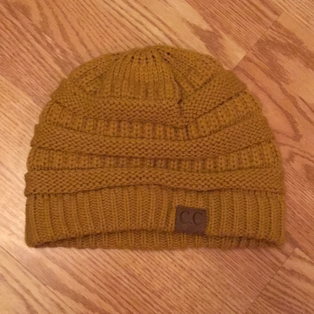 Golden yellow CC beanie